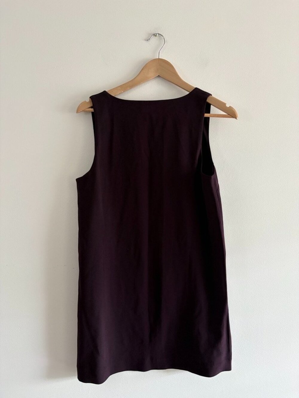 Aritzia Babaton Prestige Dress Squareneck Crepe Eggplant Purple Size Medium - Picture 6 of 8